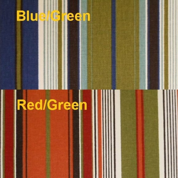 Outdoor Terrace Stripe in Blue Green - Picture 3 of 3